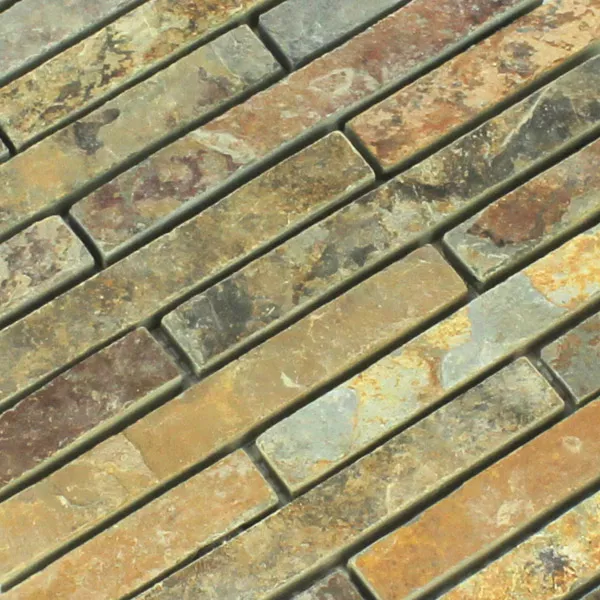 Mozaika Kwarcyt Kamień Naturalny Multi Color Kolorowy Mix Stick