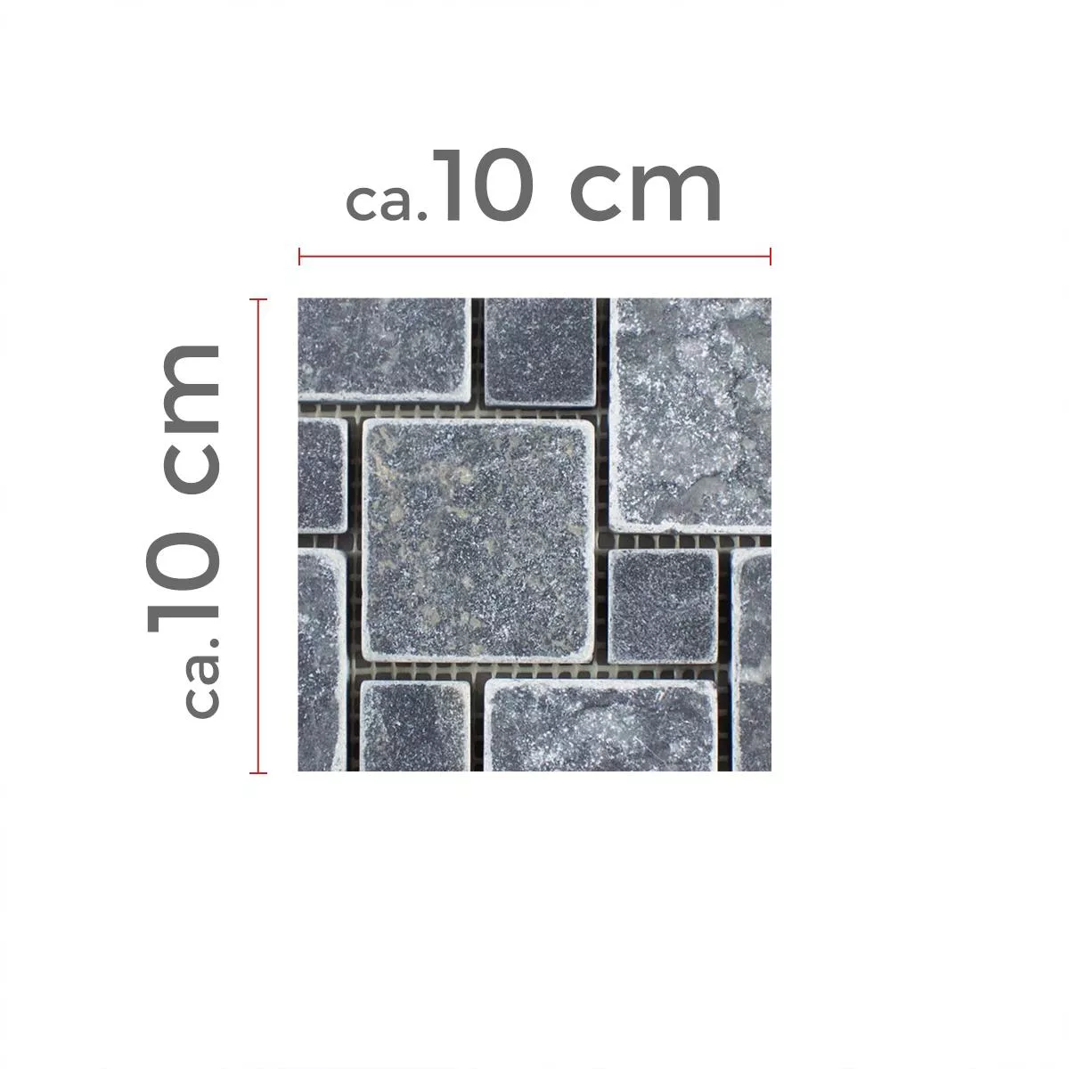 Próbka Kamień Naturalny Marmur Mozaika Kilkenny Czarny