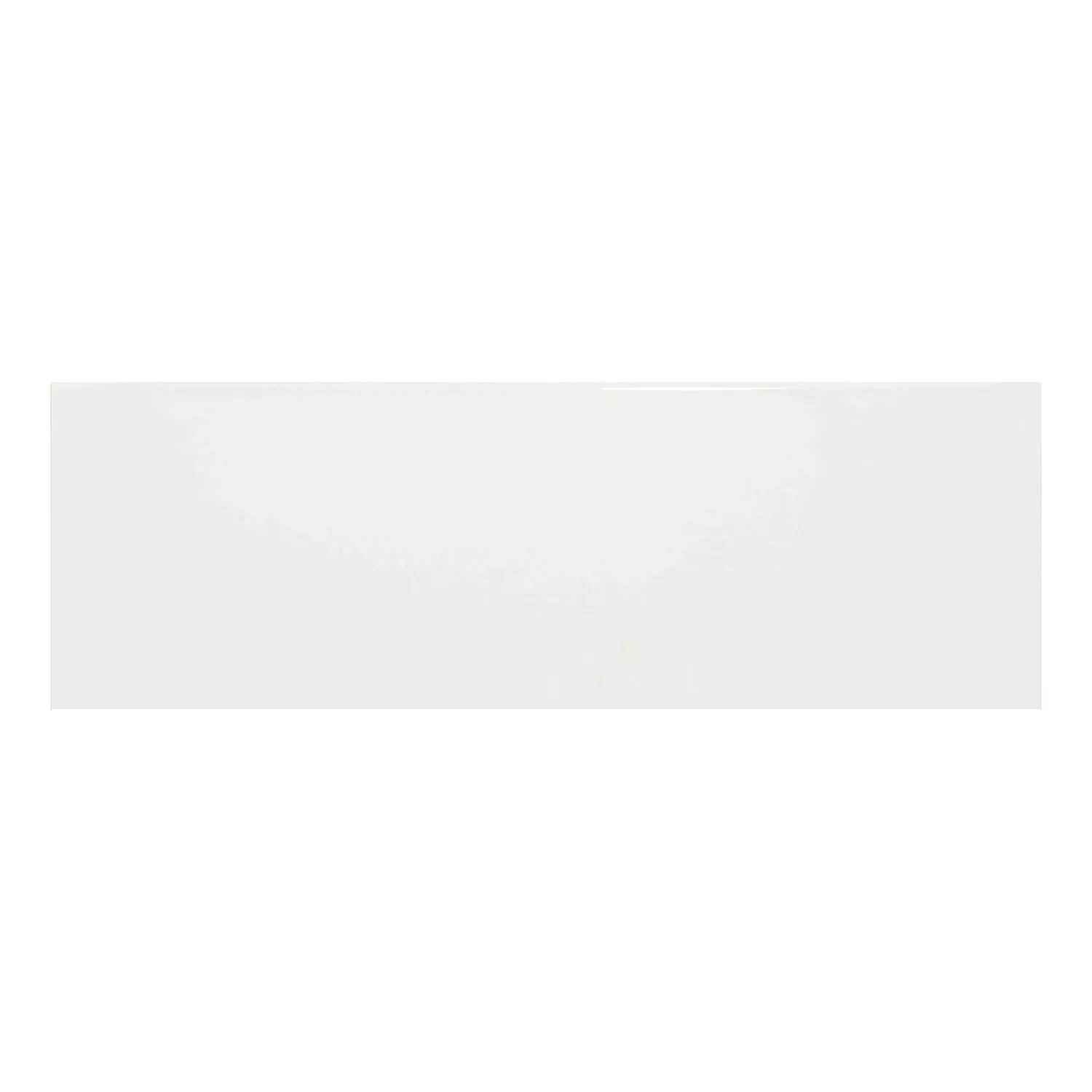 Kafelek metra Biały Błyszczący 10x30 cm Bez Faset Candy Blanco