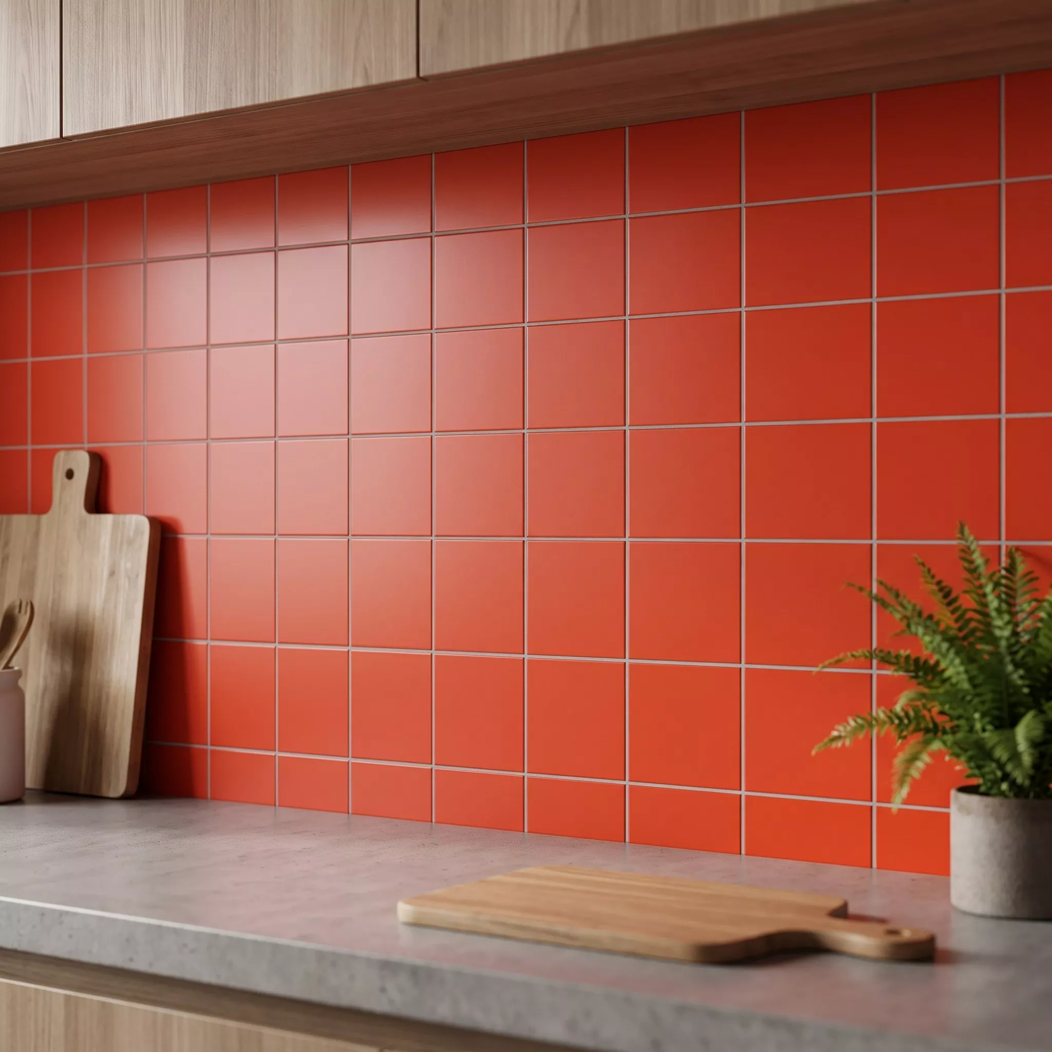 Kafelek metra Czerwone Matowy 15x15 cm Bez Faset Miona Rojo