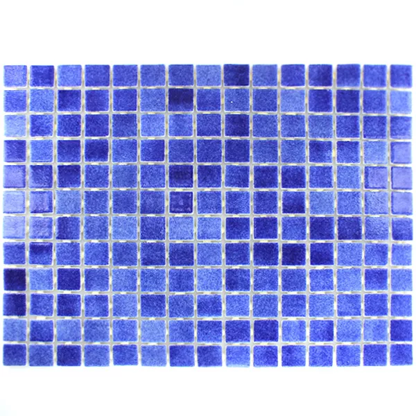 Szkło Basenowa Mozaika 25x25x4mm Ciemnoniebieski Mix
